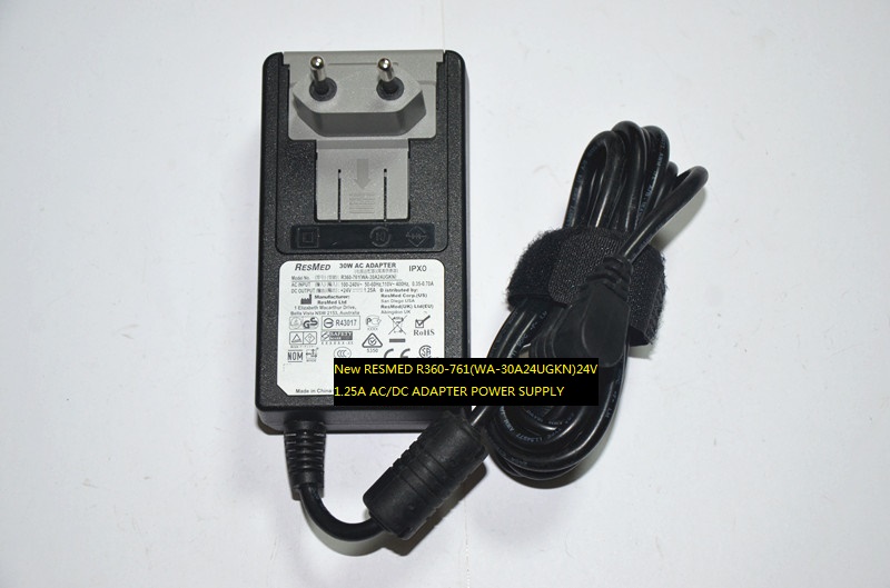 New RESMED R360-761(WA-30A24UGKN)24V 1.25A AC/DC ADAPTER POWER SUPPLY
